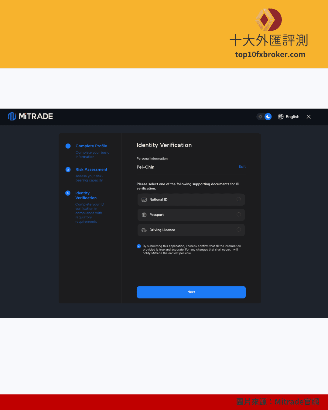  Mitrade 出金示意圖（6）