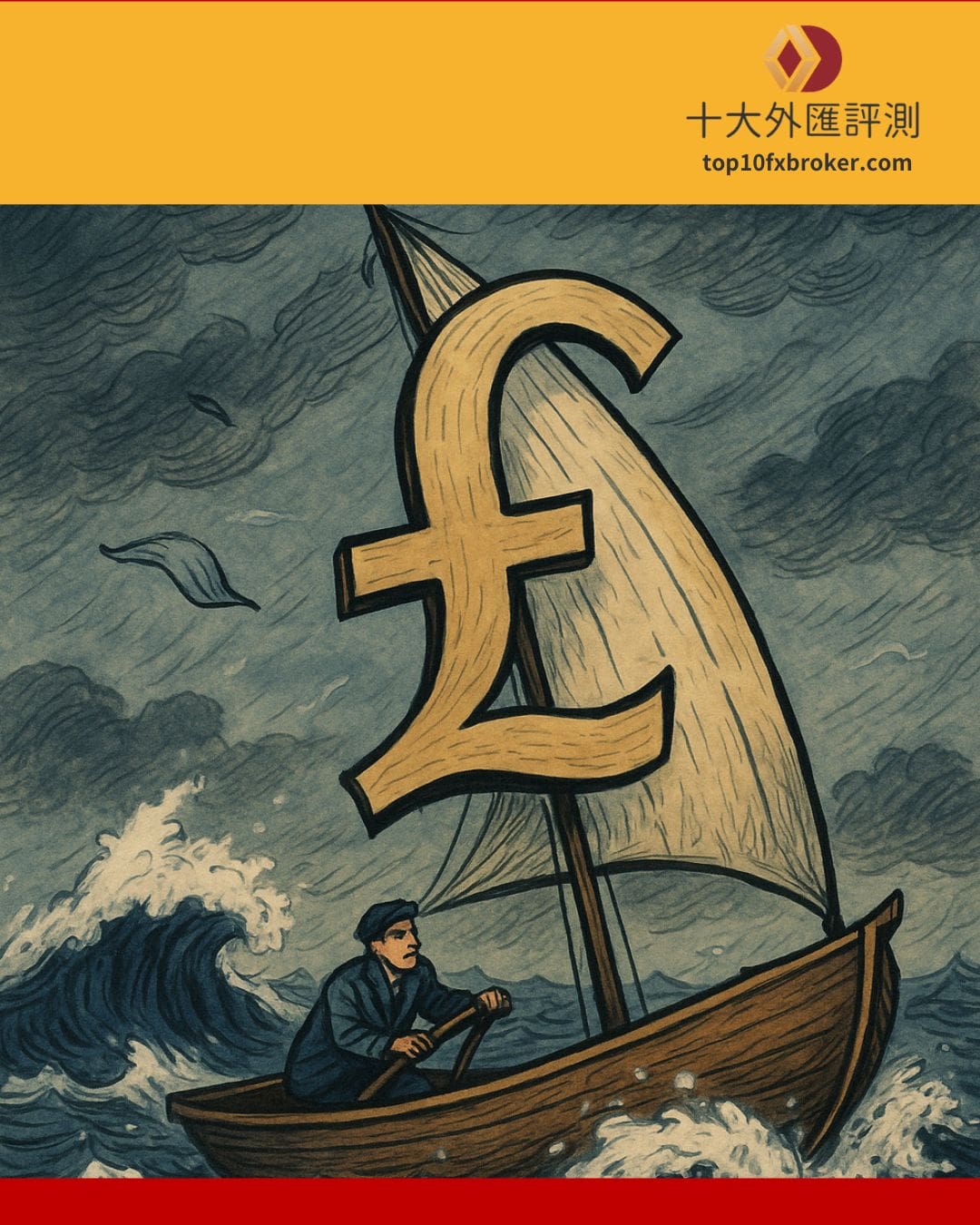 資金跑去避風港，英鎊下跌