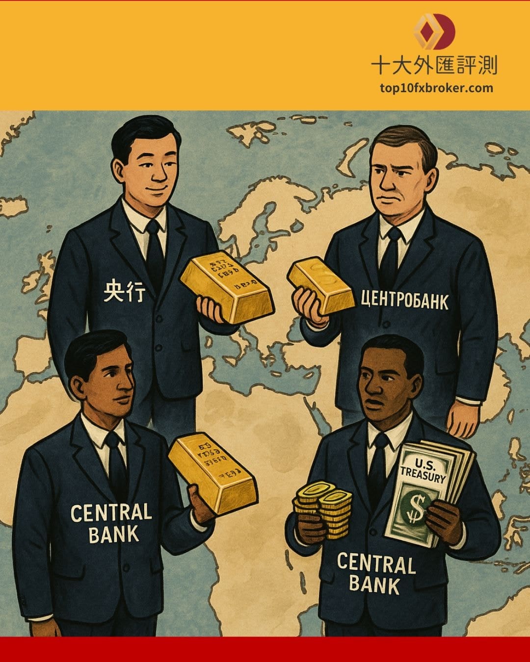 央行與美元、黃金的關係