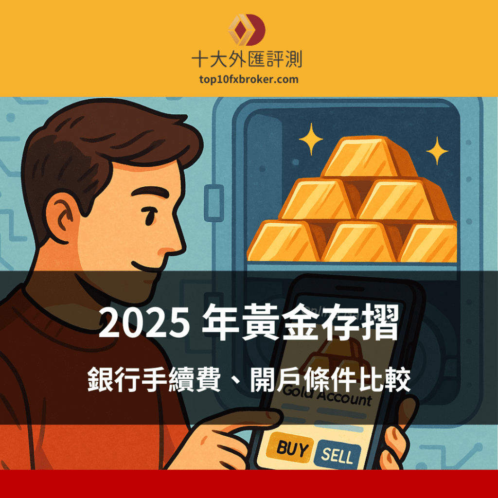 黃金存摺銀行手續費、開戶條件比較