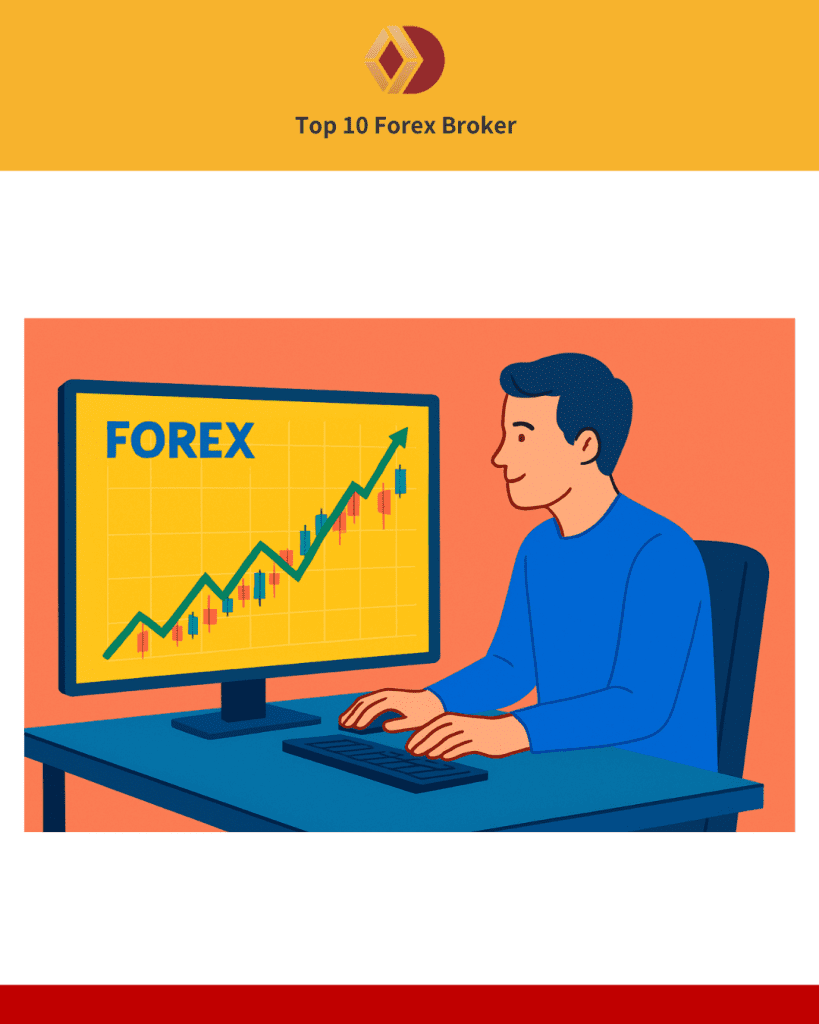 ชายกำลังเทรด Forex