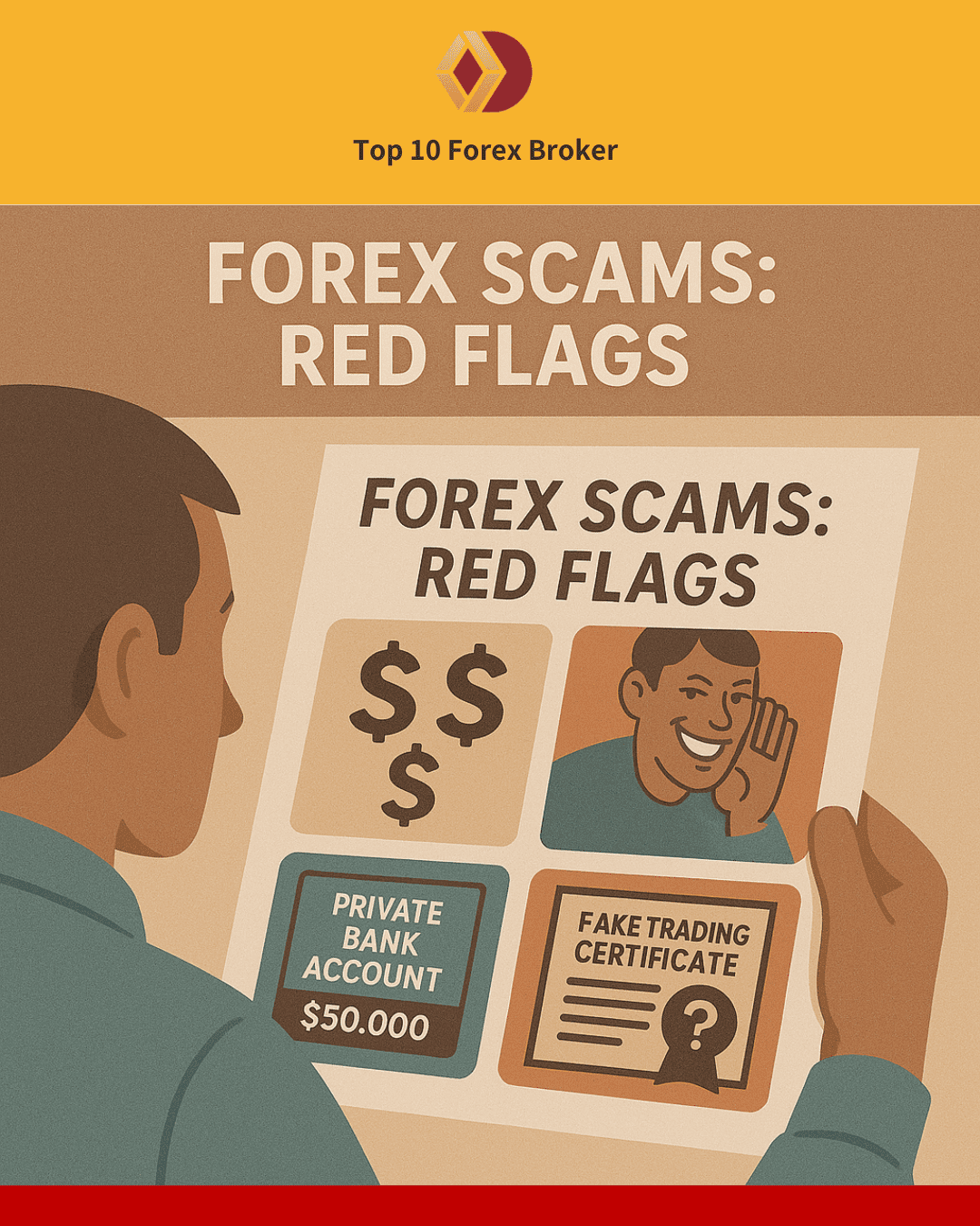 ภาพสัญญาณเตือนกลโกง Forex