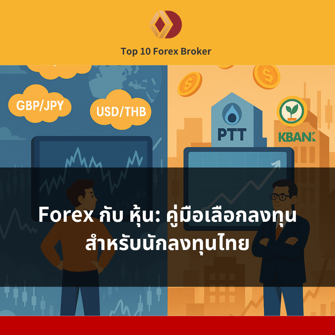 ภาพการเปรียบเทียบระหว่าง Forex และหุ้น