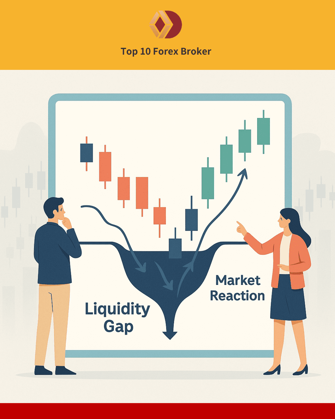 ภาพจำลองความสัมพันธ์ของ FVG และ Liquidity gap