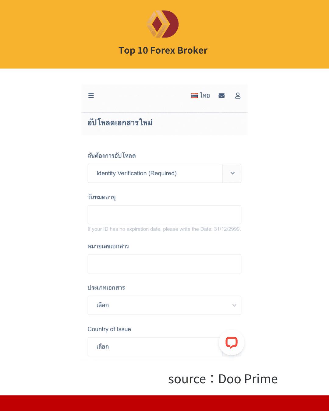 ภาพขั้นตอนการเปิดบัญชี Doo Prime 2