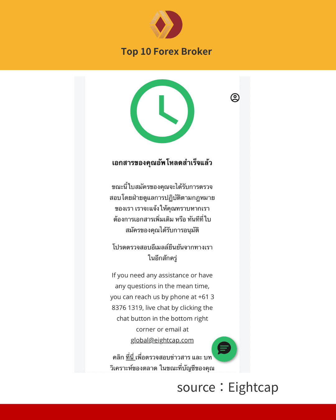 ภาพขั้นตอนการลงทะเบียน Eightcap 7