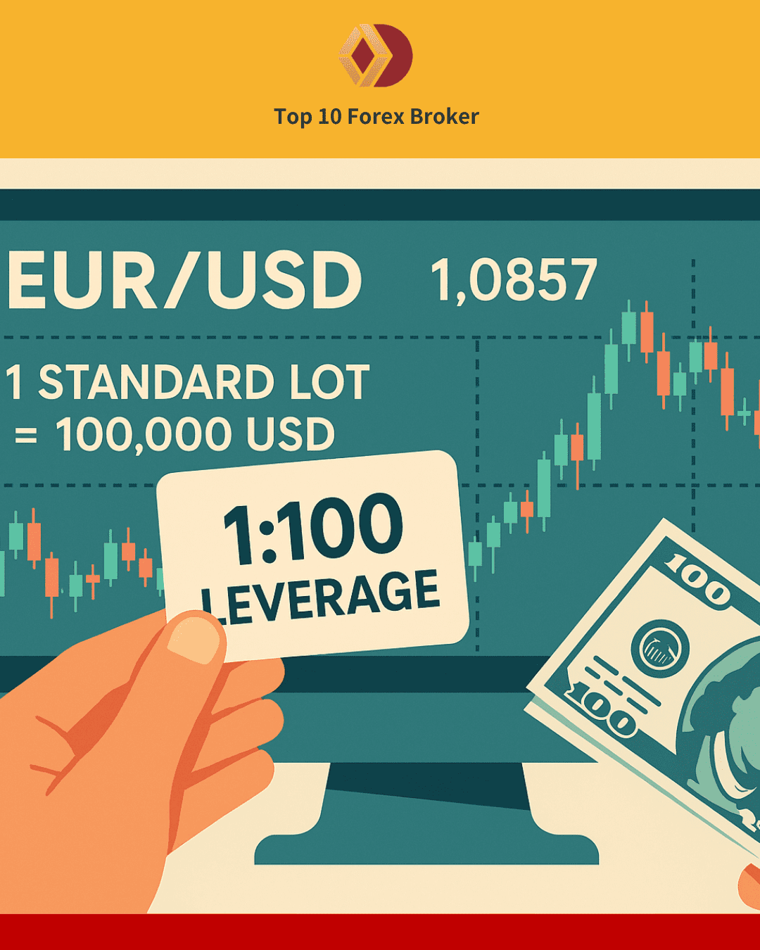 ภาพการเทรดโดยใช้ Leverage