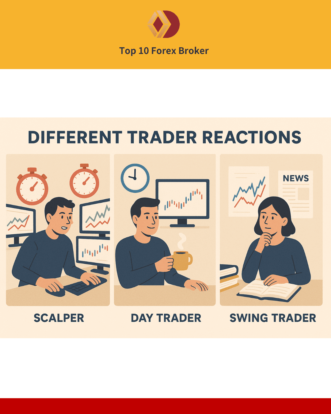 ภาพปฏิกิริยาของนักเทรดหลังข่าว nfp