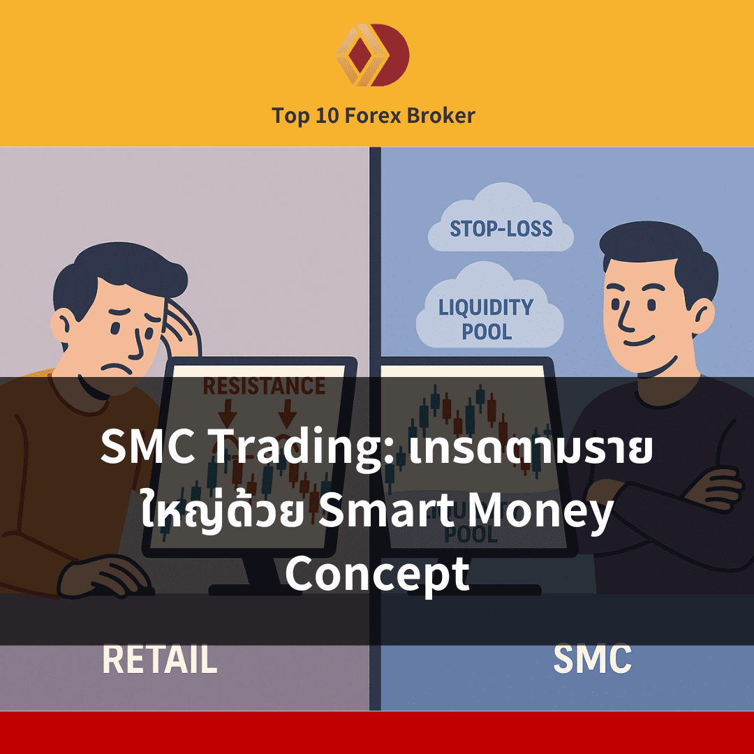 ภาพความแตกต่างระหว่างมุมมอง Retail vs SMC