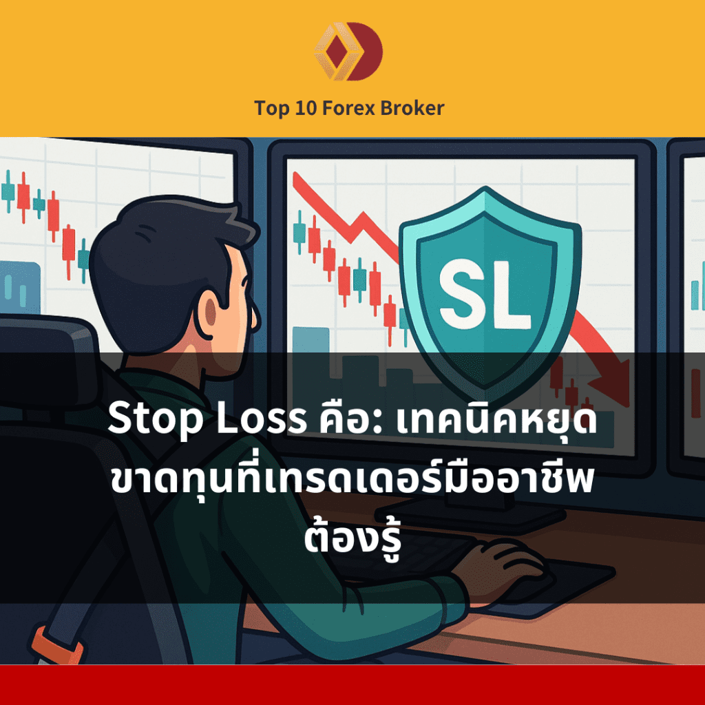นักเทรดกำลังเทรดโดยใช้ Stop Loss