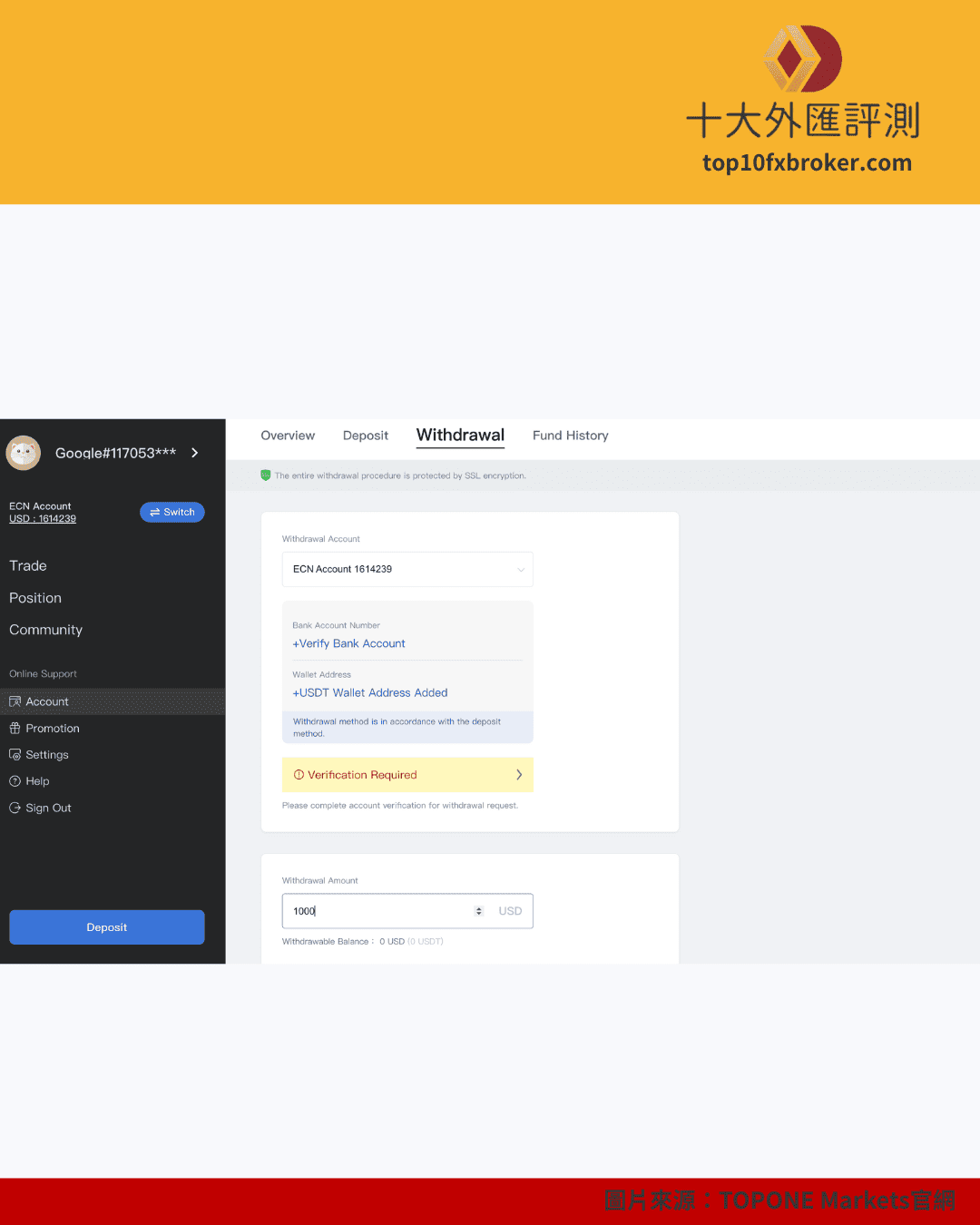 TOPONE Markets 出金示意圖（5）