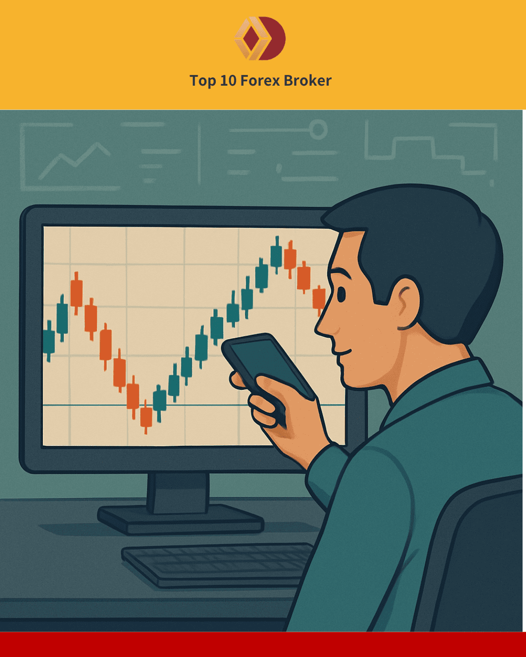 ภาพชายกำลังเทรด