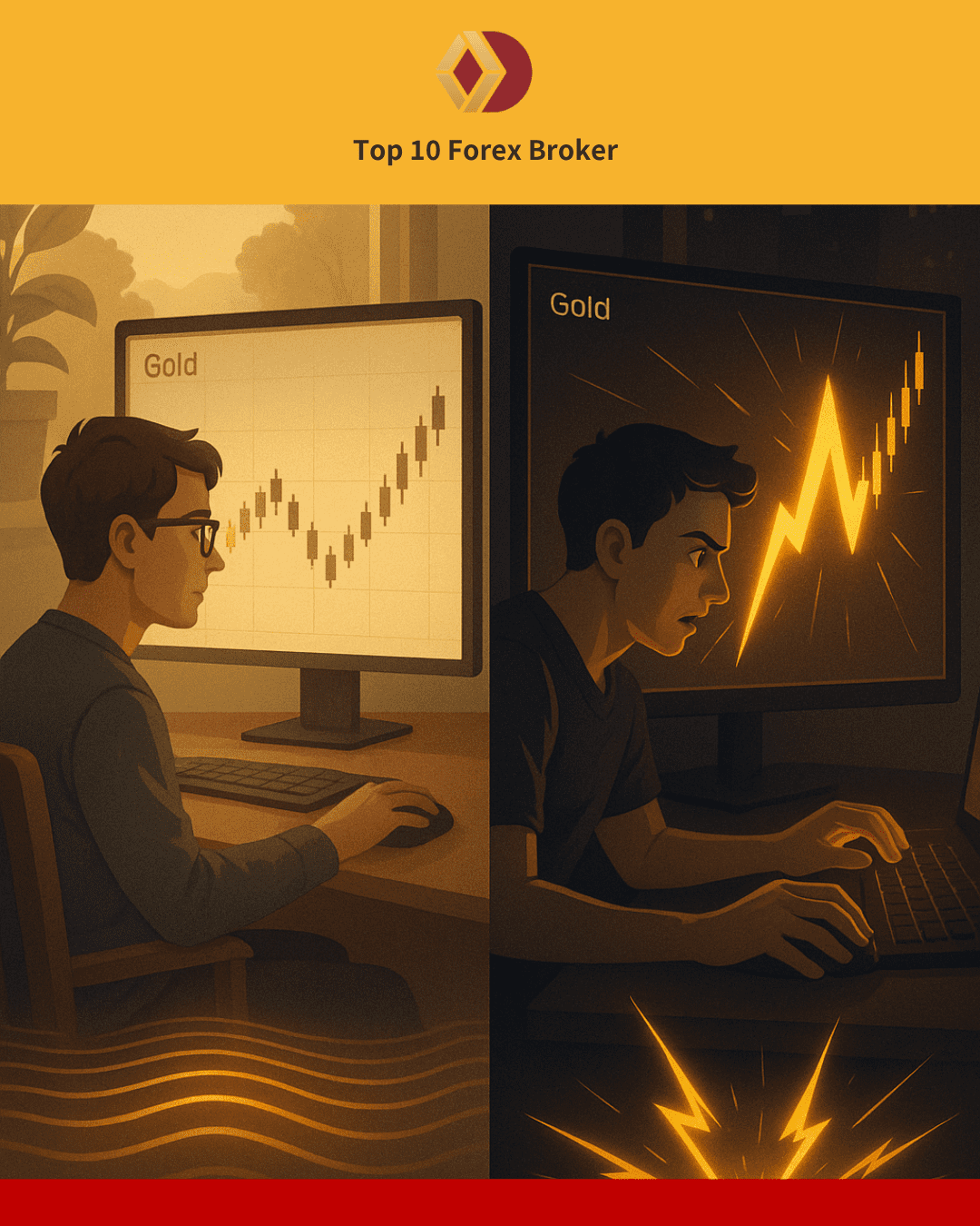 ภาพนักเทรดกลางวันและนักเทรดกลางคืน