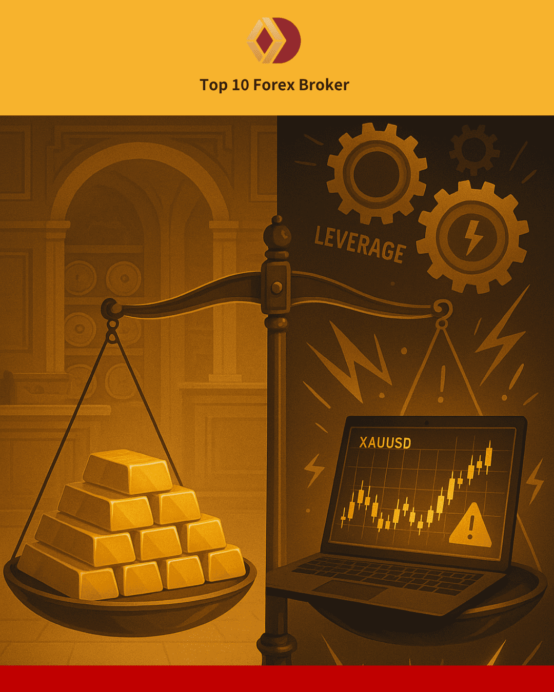 ภาพทองคำจริงและ XAU/USD