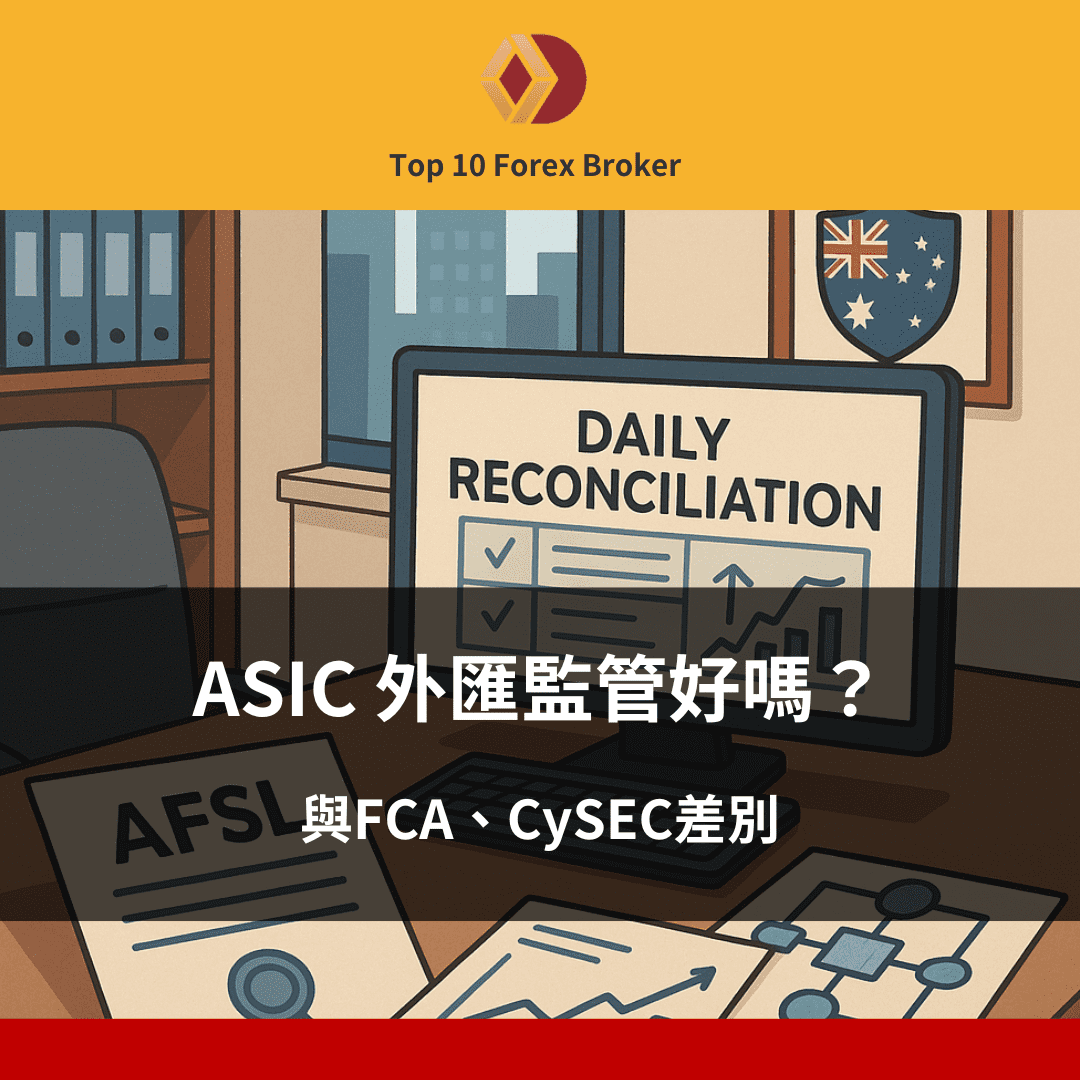 ASIC 外匯監管好嗎？與FCA、CySEC差別