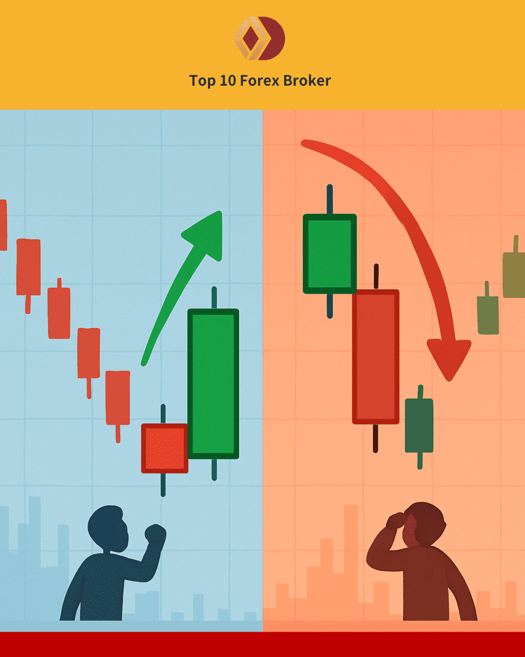 ภาพ Bullish Engulfing vs Bearish Engulfing