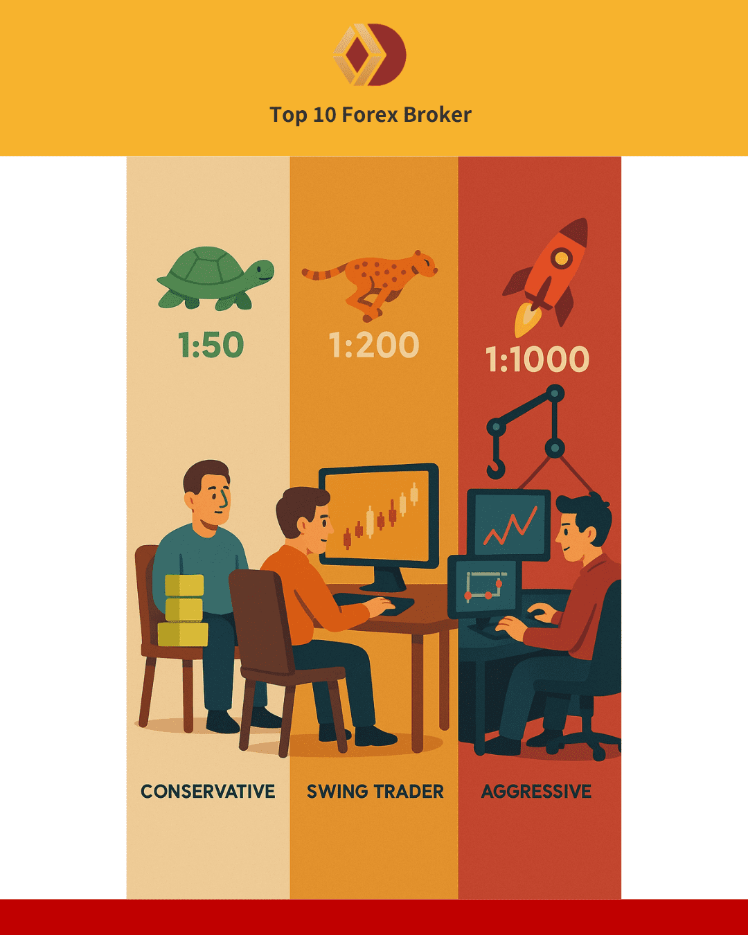 ภาพ Leverage ที่เหมาะกับแต่ละเทรดเดอร์