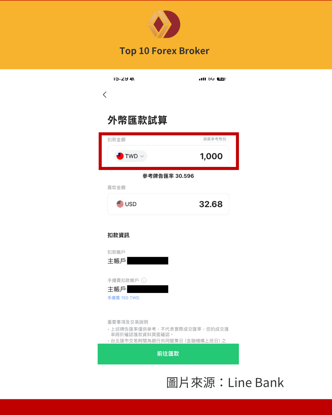 LINEBANK 匯款畫面2