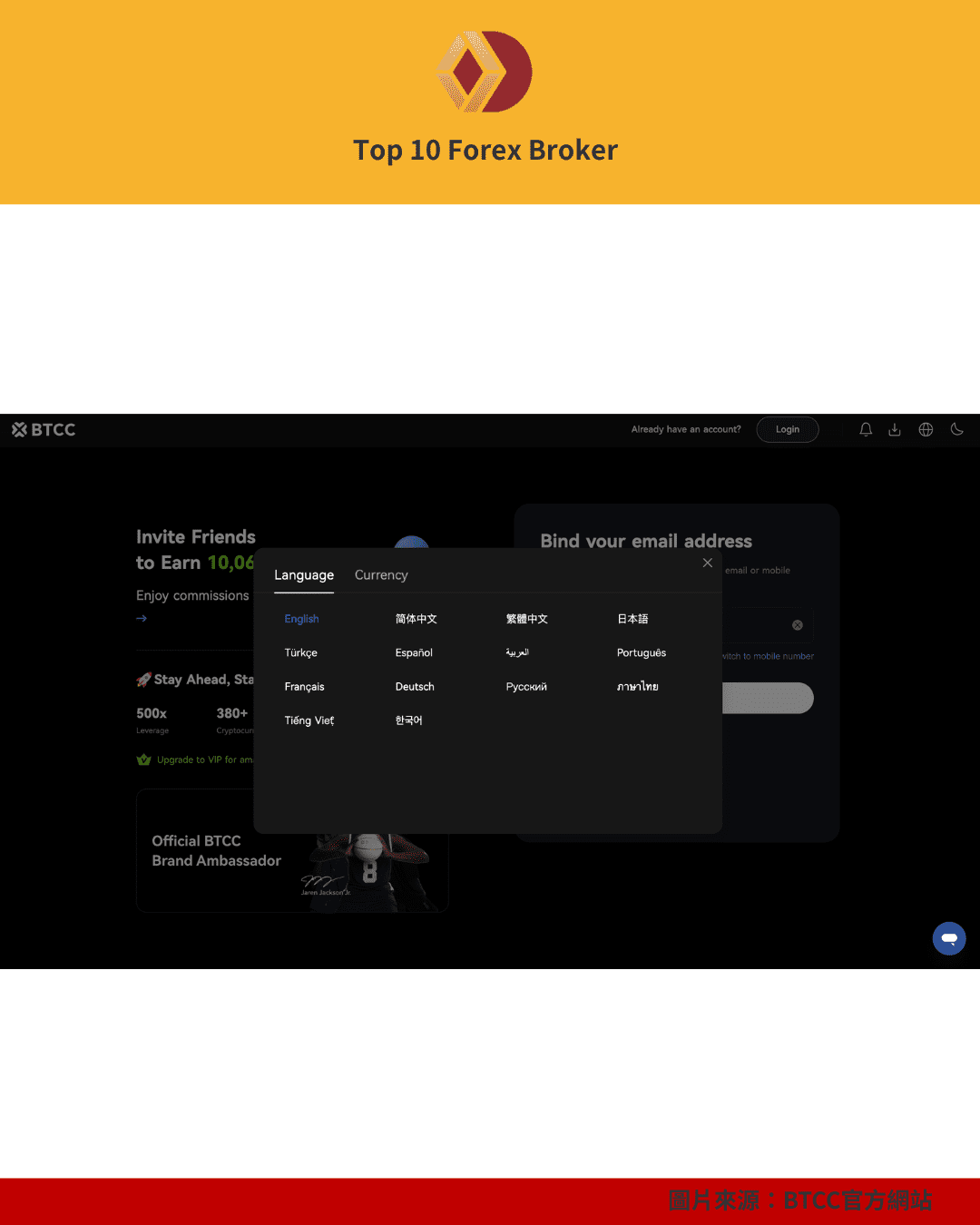 BTCC 語言支援種類