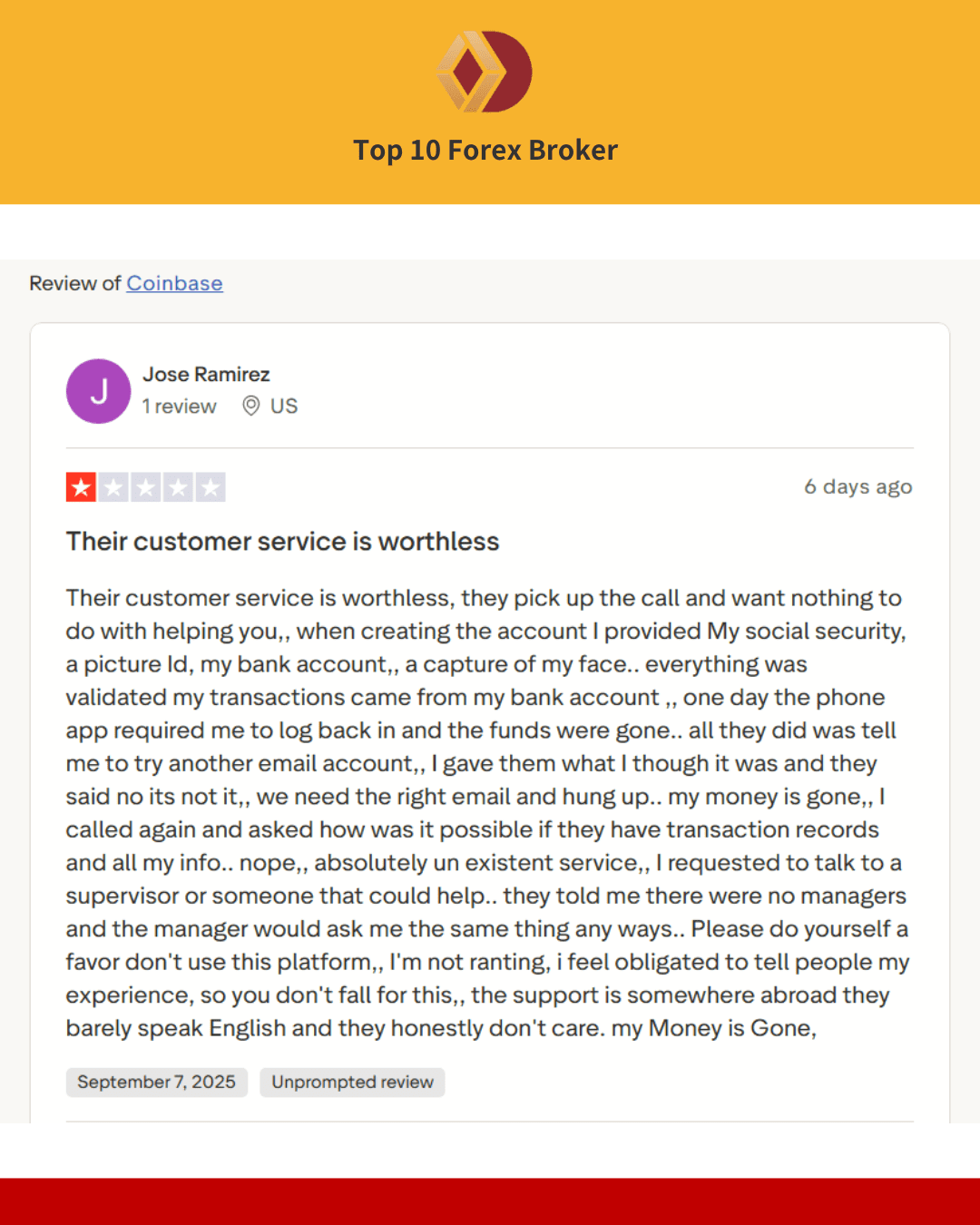 Coinbase用戶評論3