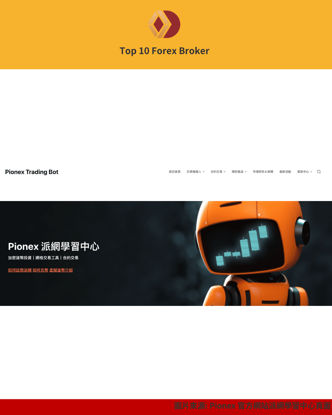Pionex 官方網站派網學習中心頁面