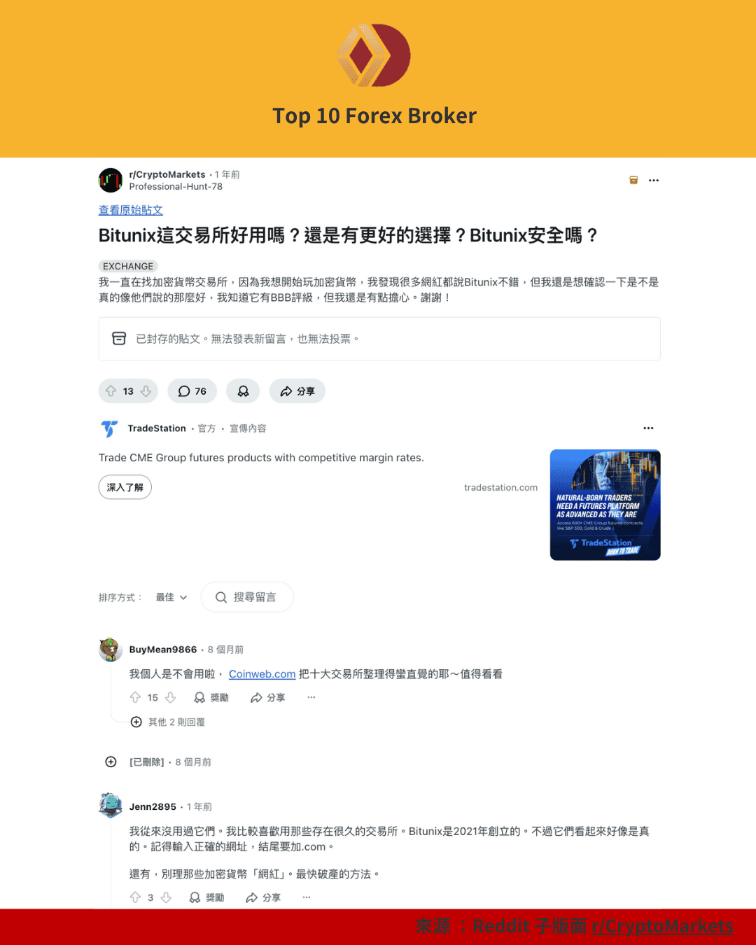 Reddit 討論區使用者詢問 Bitunix 是否安全